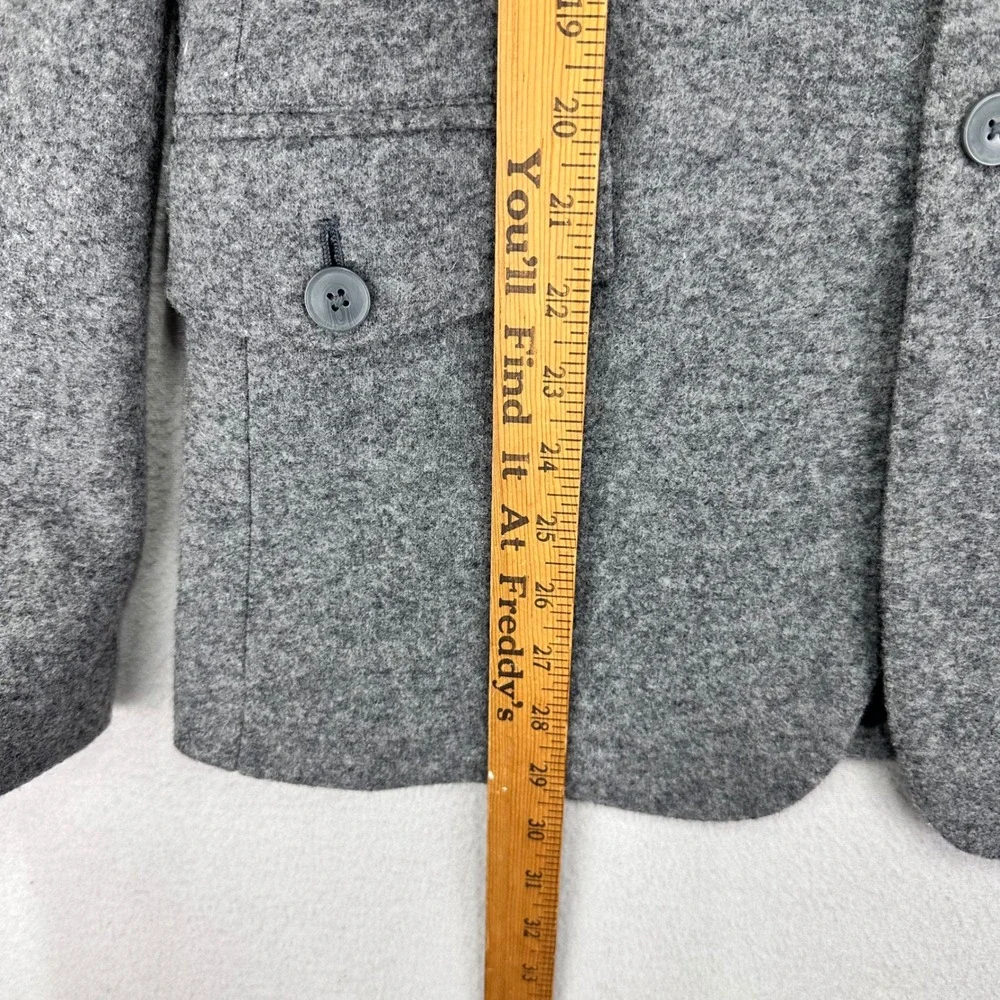 MASSIF Collection The‎ Officer Jacket Mens Medium Grey Wool Blend J-003 Military